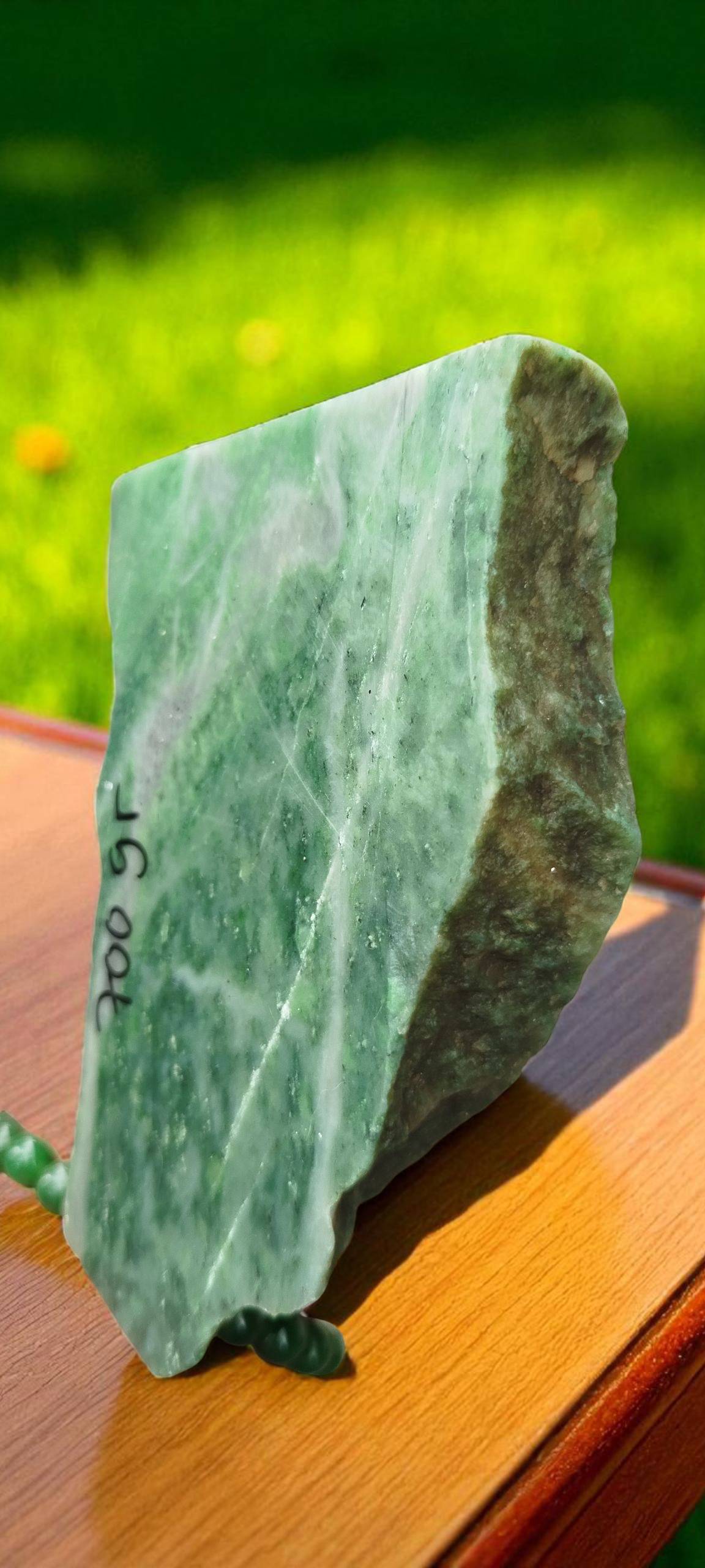 Natural Slab Green Nephrite Jade 700 Grams