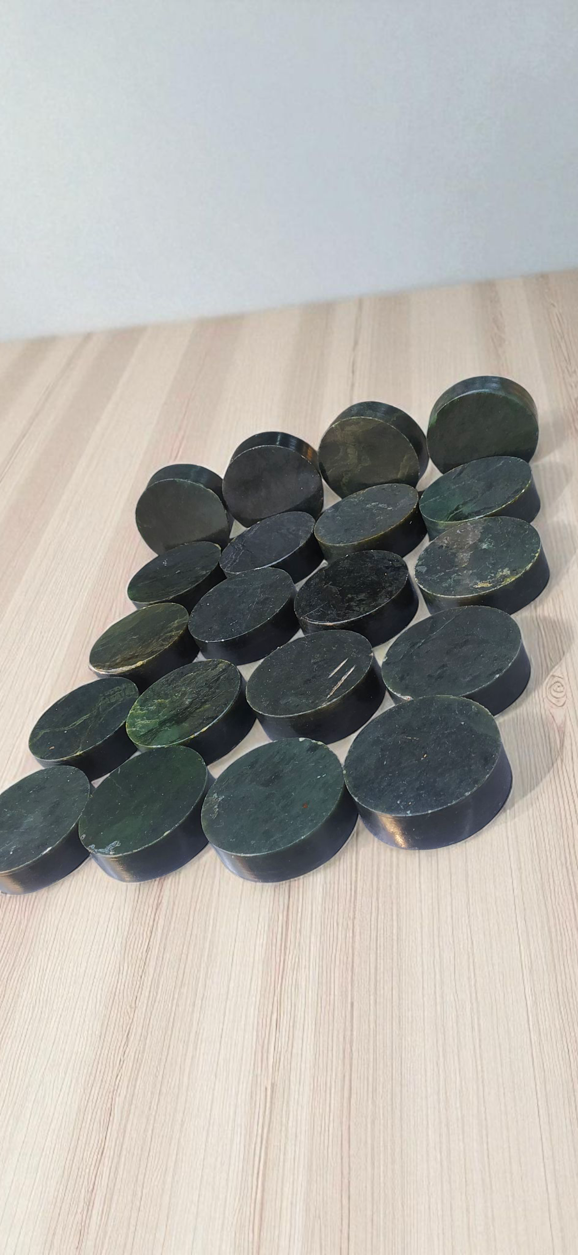 Natural Round Dark Green Nephrite Jade