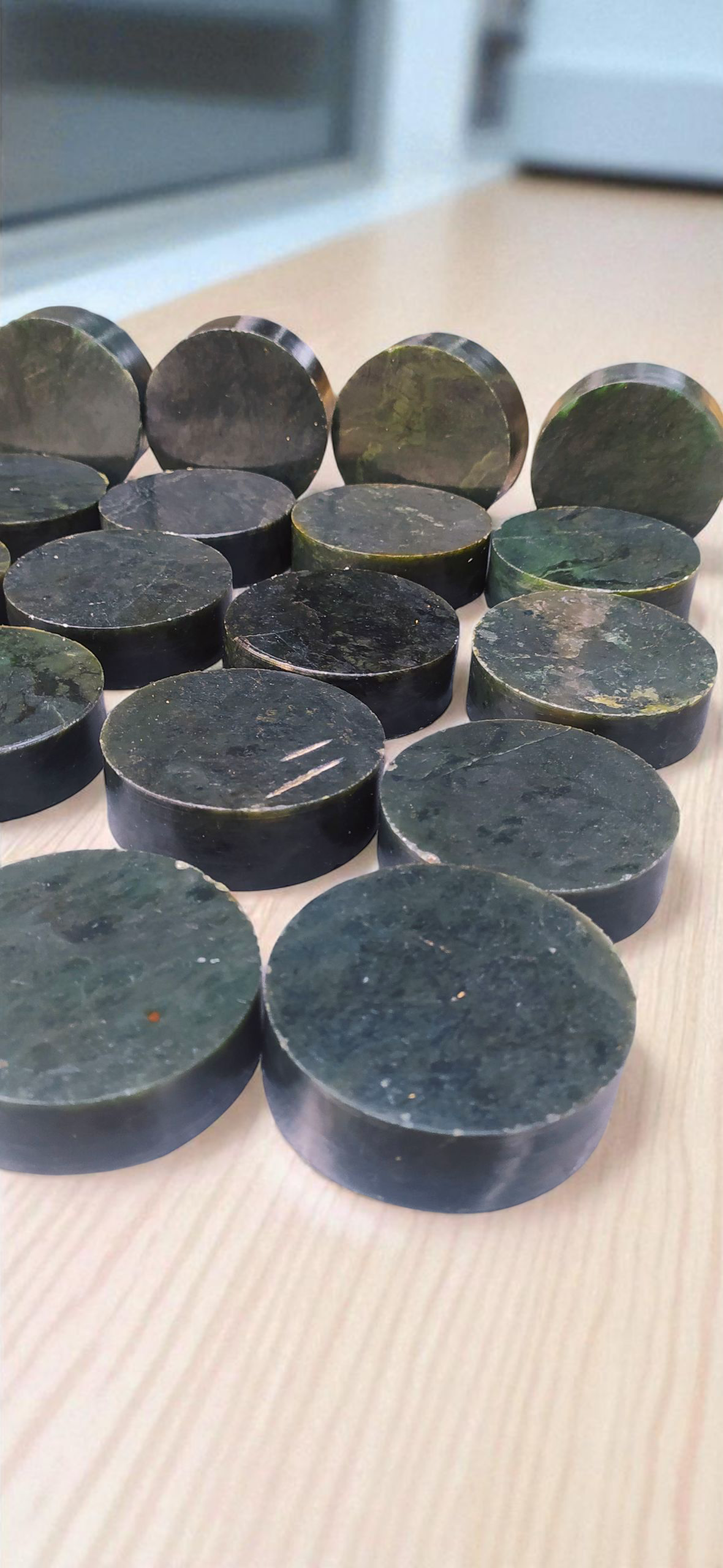 Natural Round Dark Green Nephrite Jade