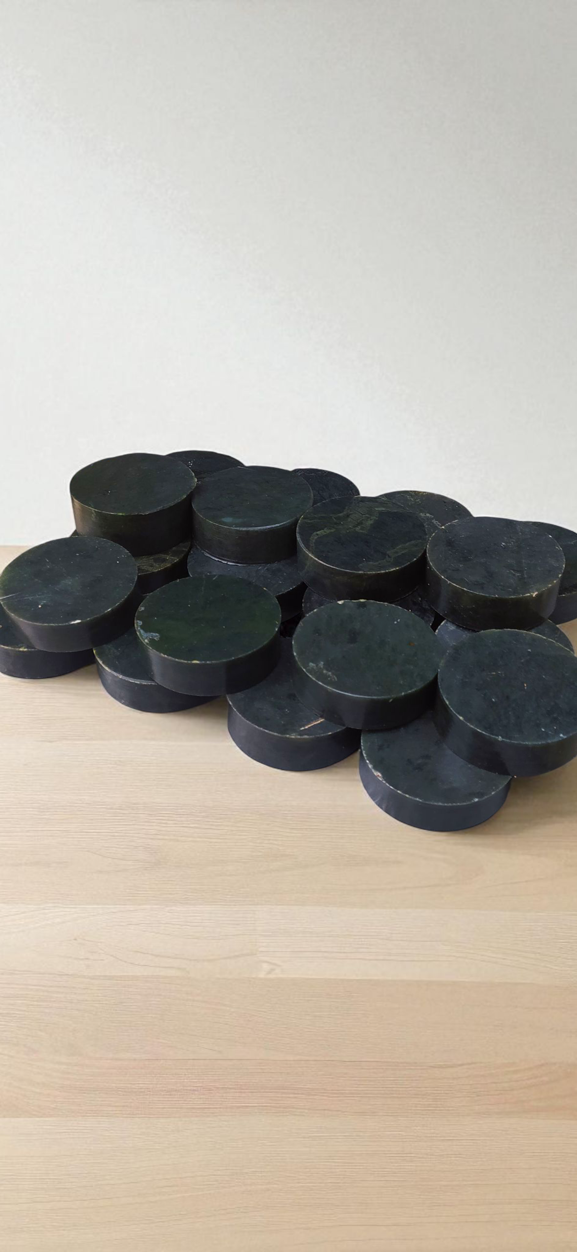 Natural Round Dark Green Nephrite Jade