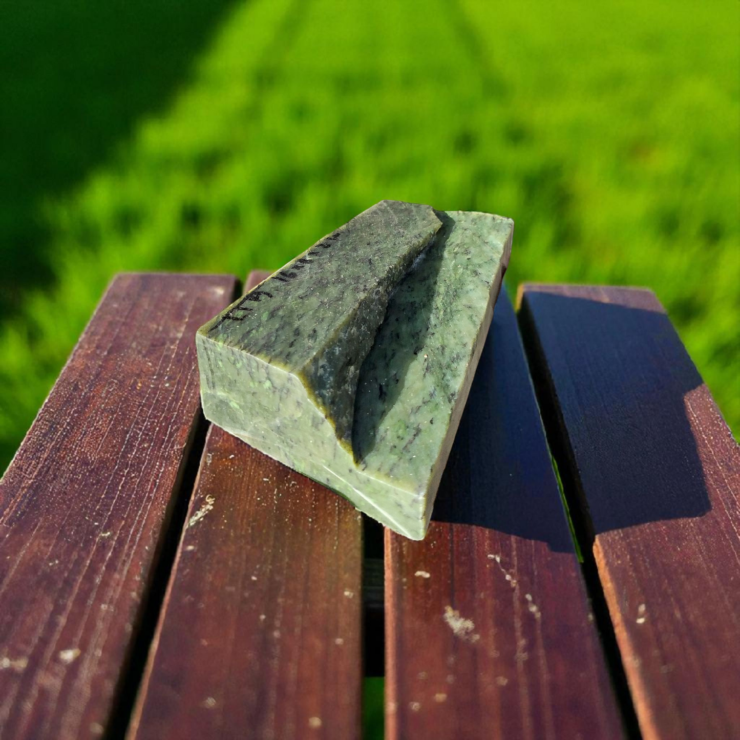 Natural Rough Green Nephrite Jade Slab 2.42 lb