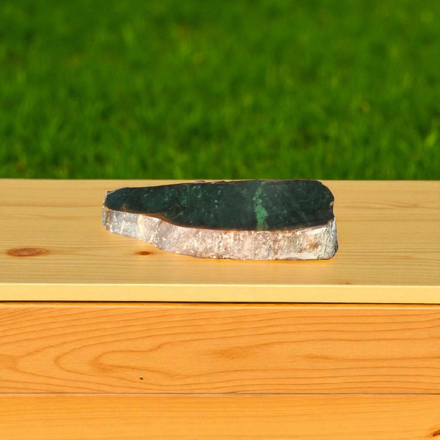 Natural Rough Green Nephrite Jade Slab 1 lb