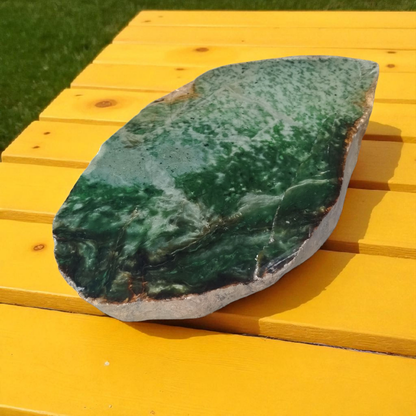 Natural Rough Green Nephrite Jade Slab 8.9 lb