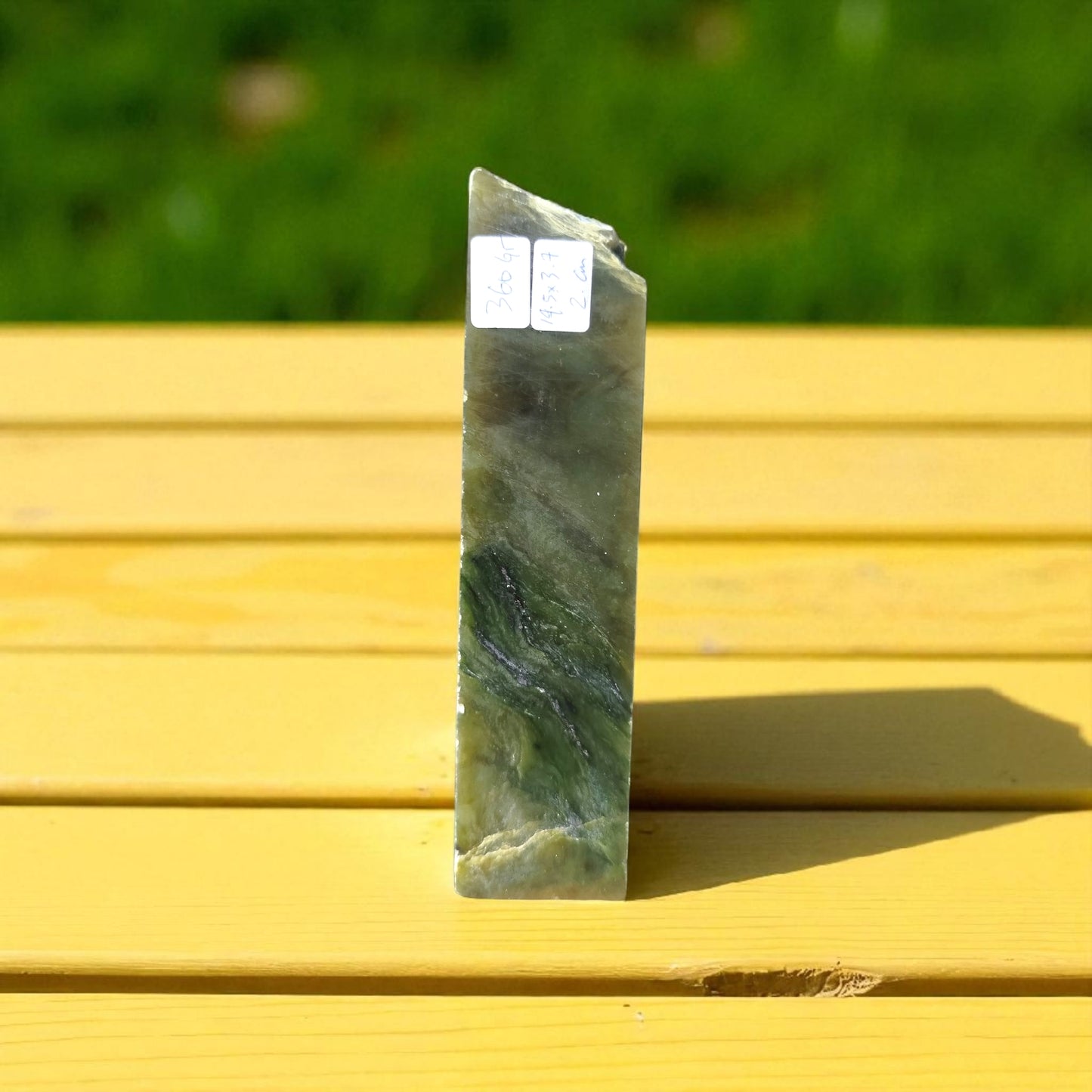Natural Rough Green Nephrite Jade Slab 360 Grams
