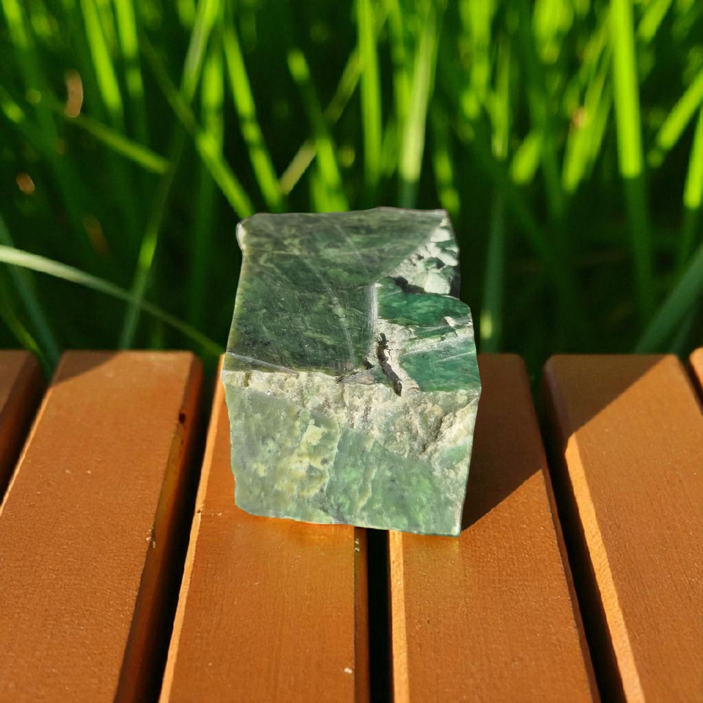 Natural Rough Green Nephrite Jade Slab 3.52 lb