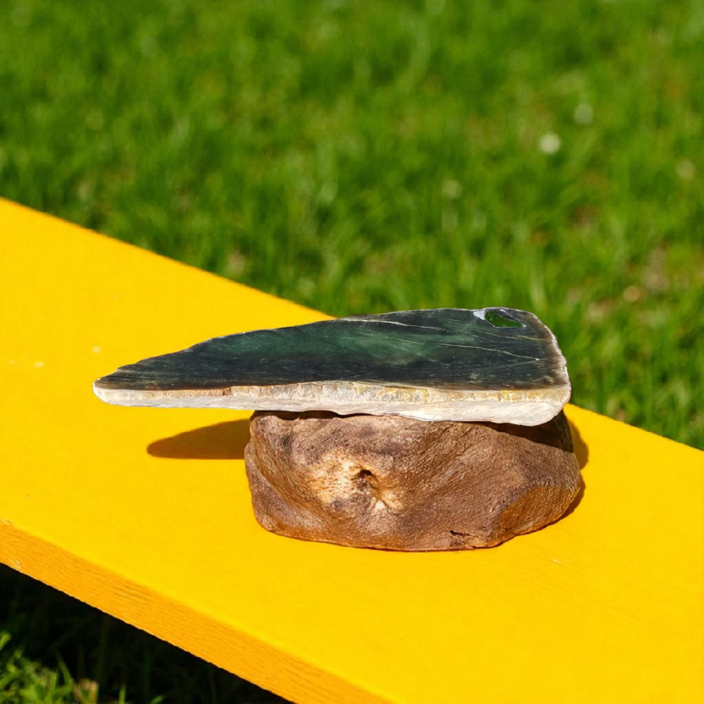 Natural Rough Green Nephrite Jade Slab 1.8 lb