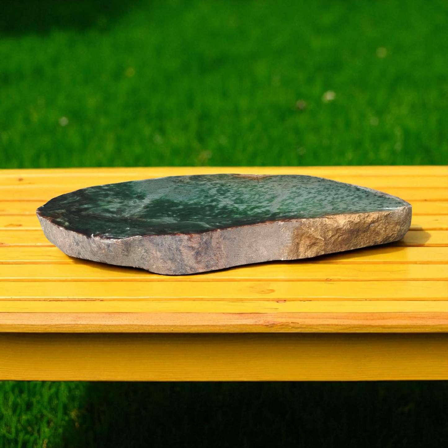 Natural Rough Green Nephrite Jade Slab 8.9 lb
