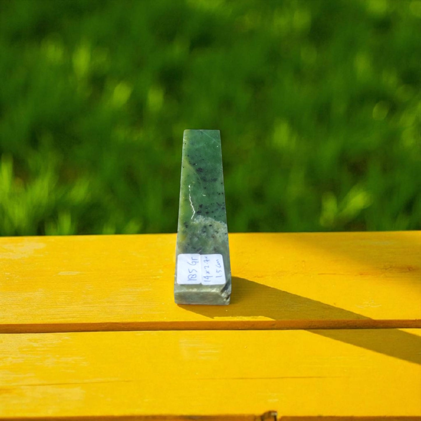 Natural Green Nephrite Jade Slab 185 Grams