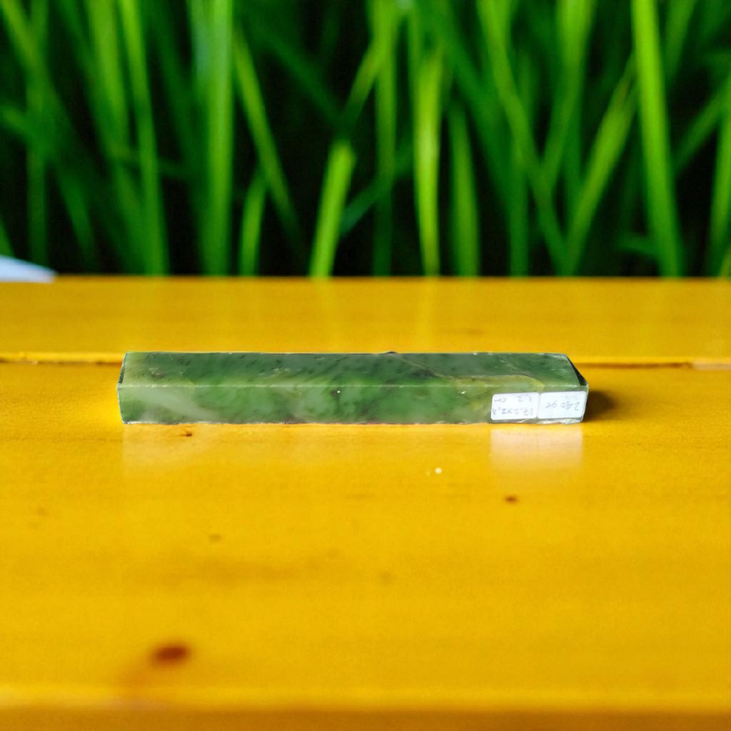 Natural Rough Green Nephrite Jade Bar 0.5 lb
