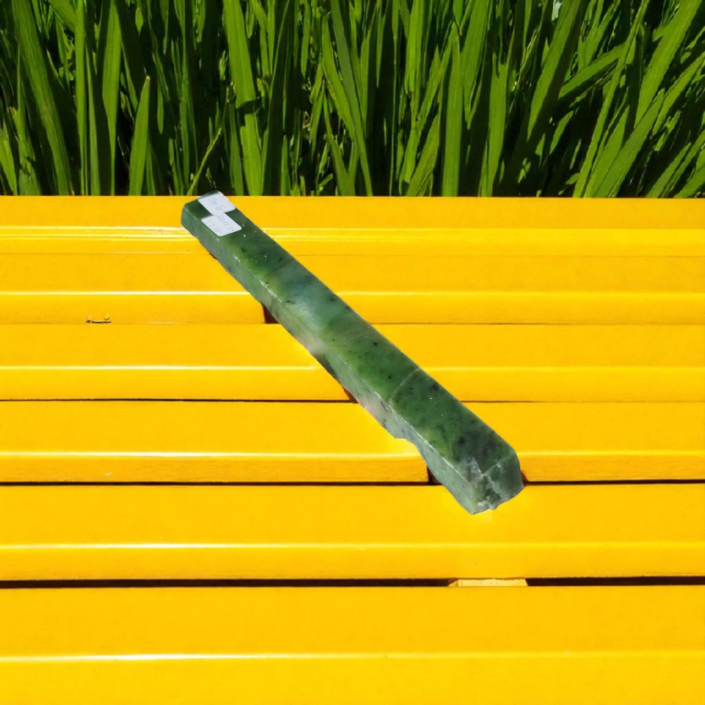Natural Rough Green Nephrite Jade Bar 170 Grams