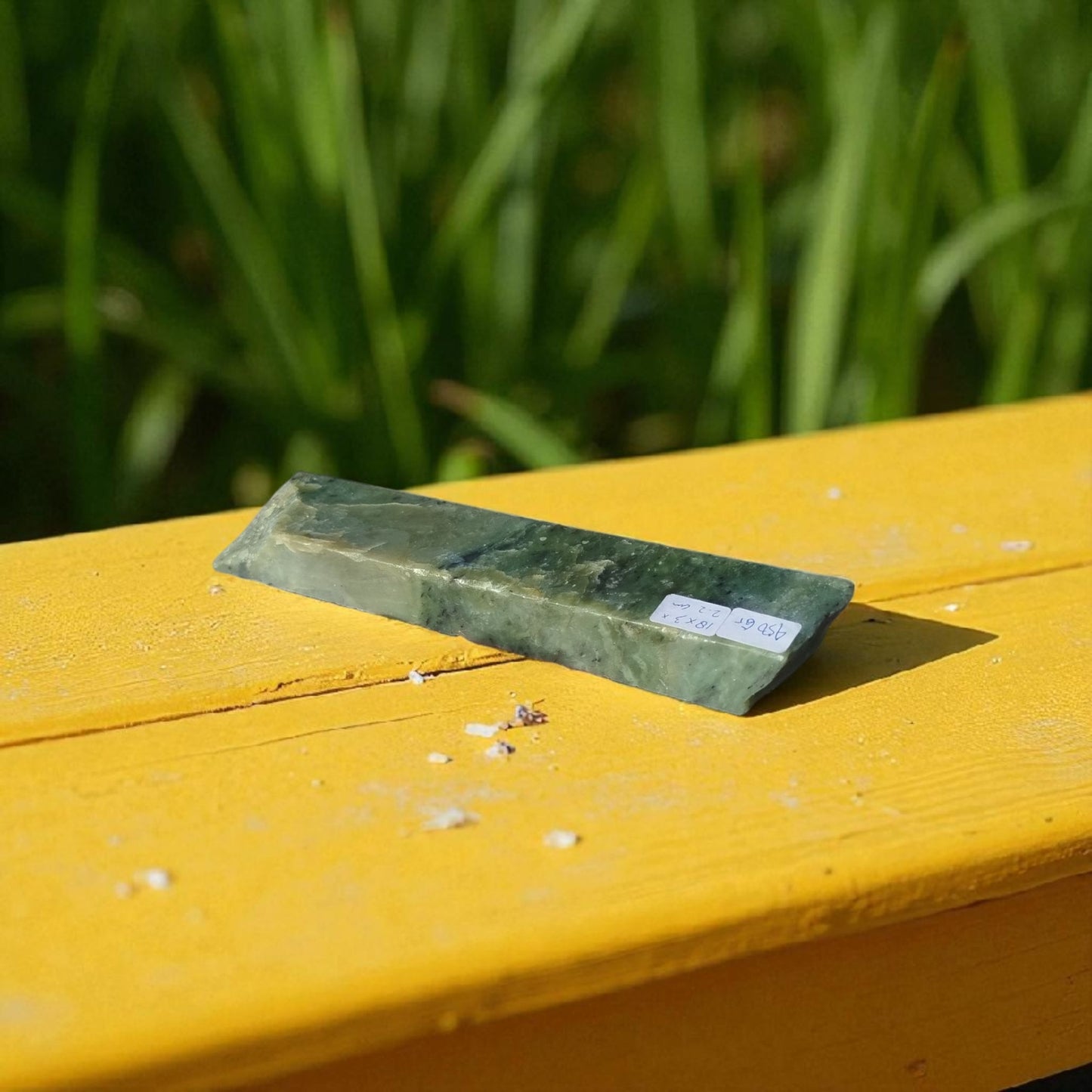 Natural Rough Green Nephrite Jade Slab 360 Grams