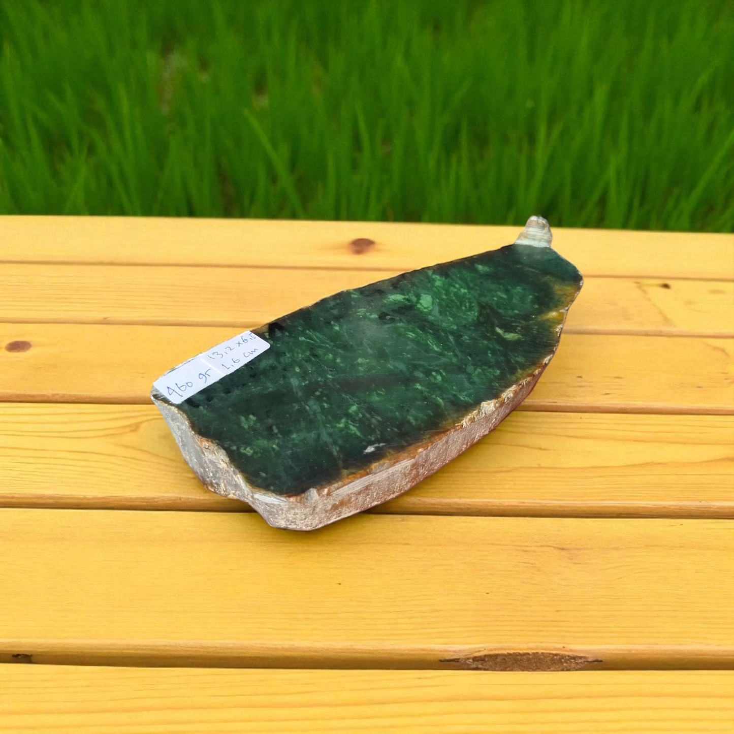 Natural Rough Green Nephrite Jade Slab 1 lb