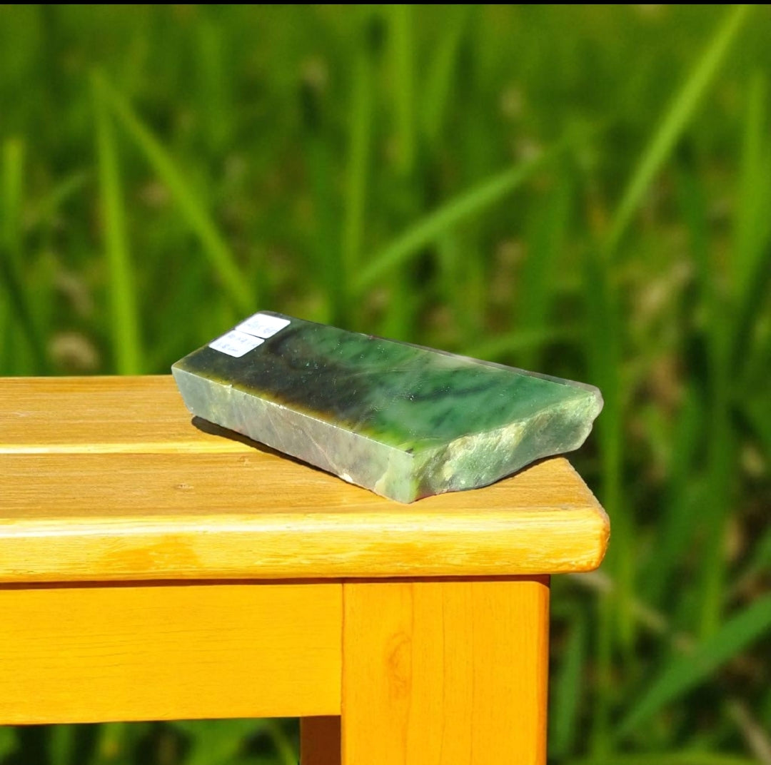 Natural Rough Green Nephrite Jade Slab 295 Grams