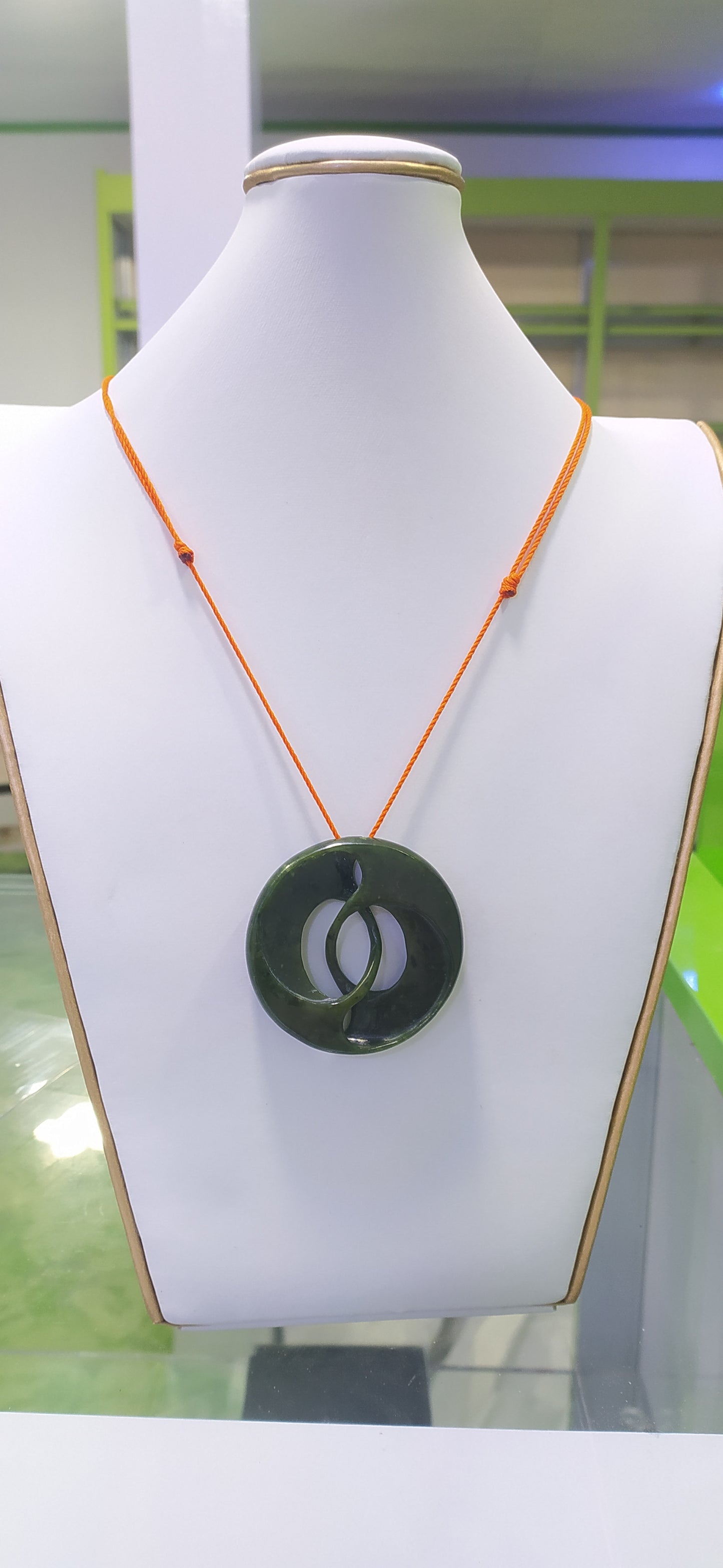 Beautiful Natural Green Nephrite Jade Pendant