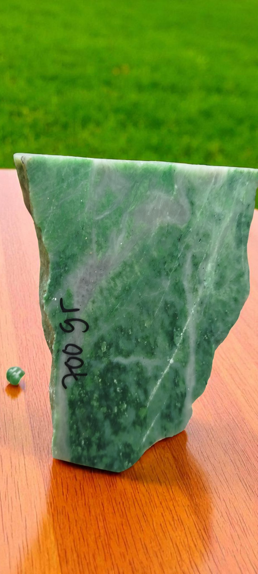 Natural Slab Green Nephrite Jade 700 Grams