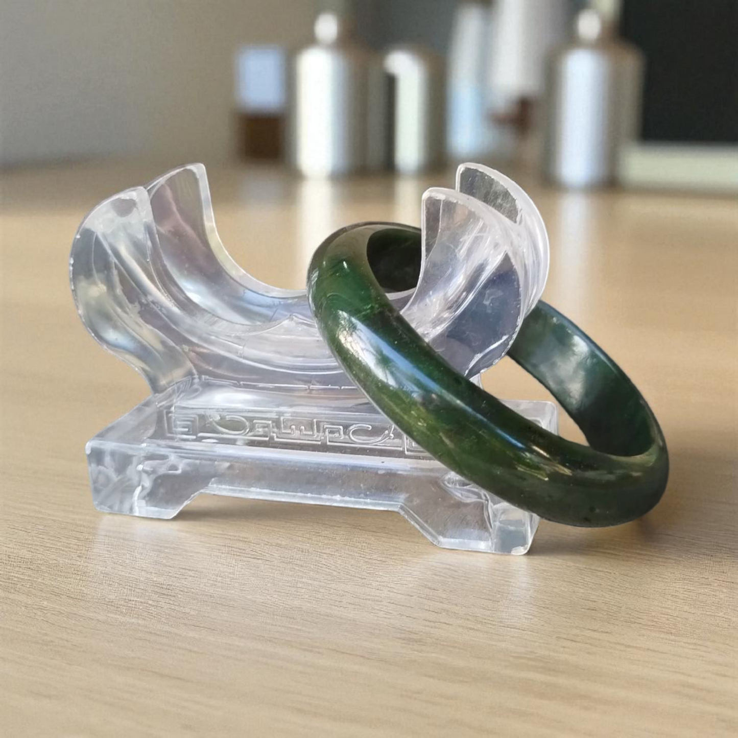 Beautiful Natural Green Nephrite Jade Bangle