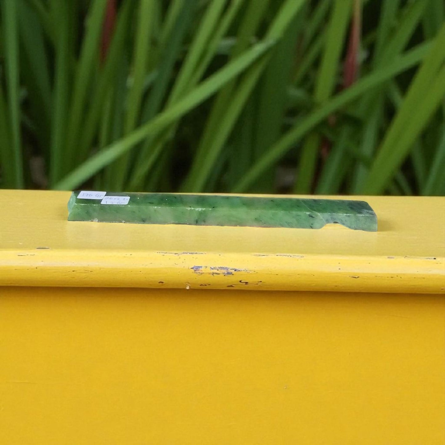 Natural Rough Green Nephrite Jade Bar 170 Grams