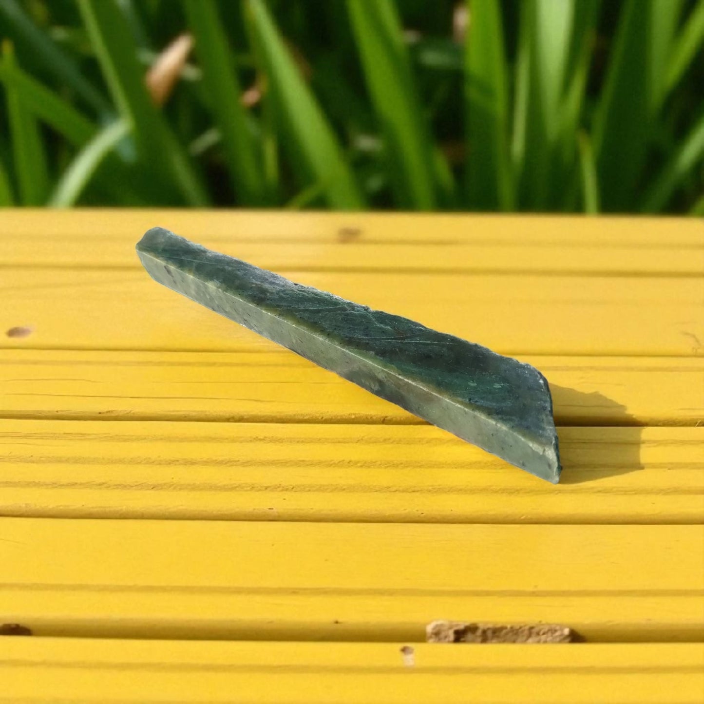 Natural Rough Green Nephrite Jade Stick 285 Grams