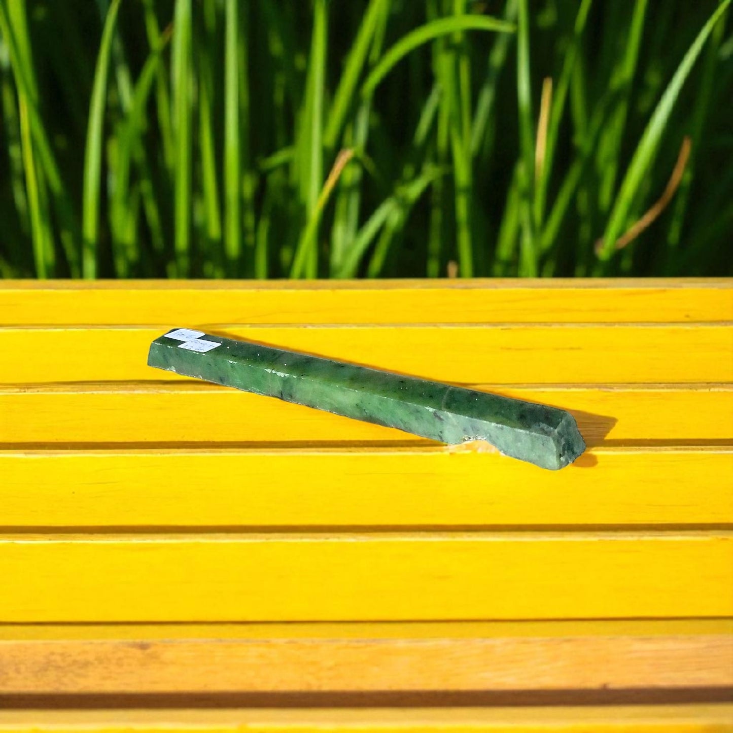 Natural Rough Green Nephrite Jade Bar 170 Grams