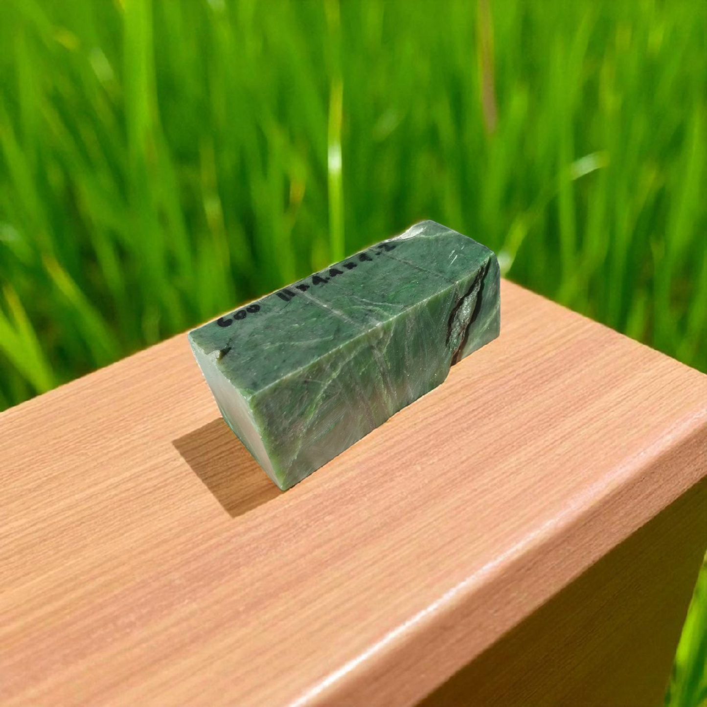 Natural Rough Green Nephrite Jade Block 1.32 lb