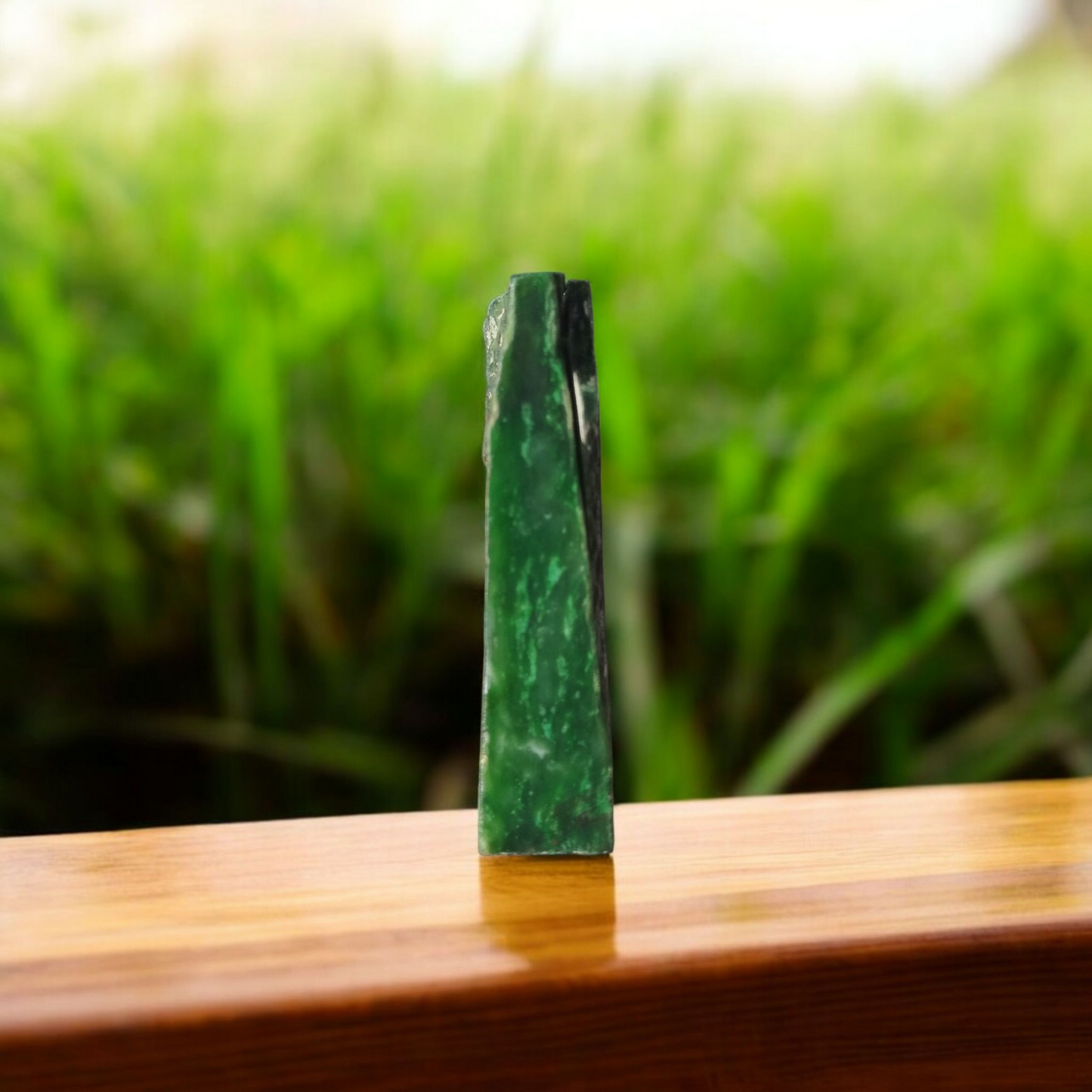Natural Rough Green Nephrite Jade Slab 0.8 lb
