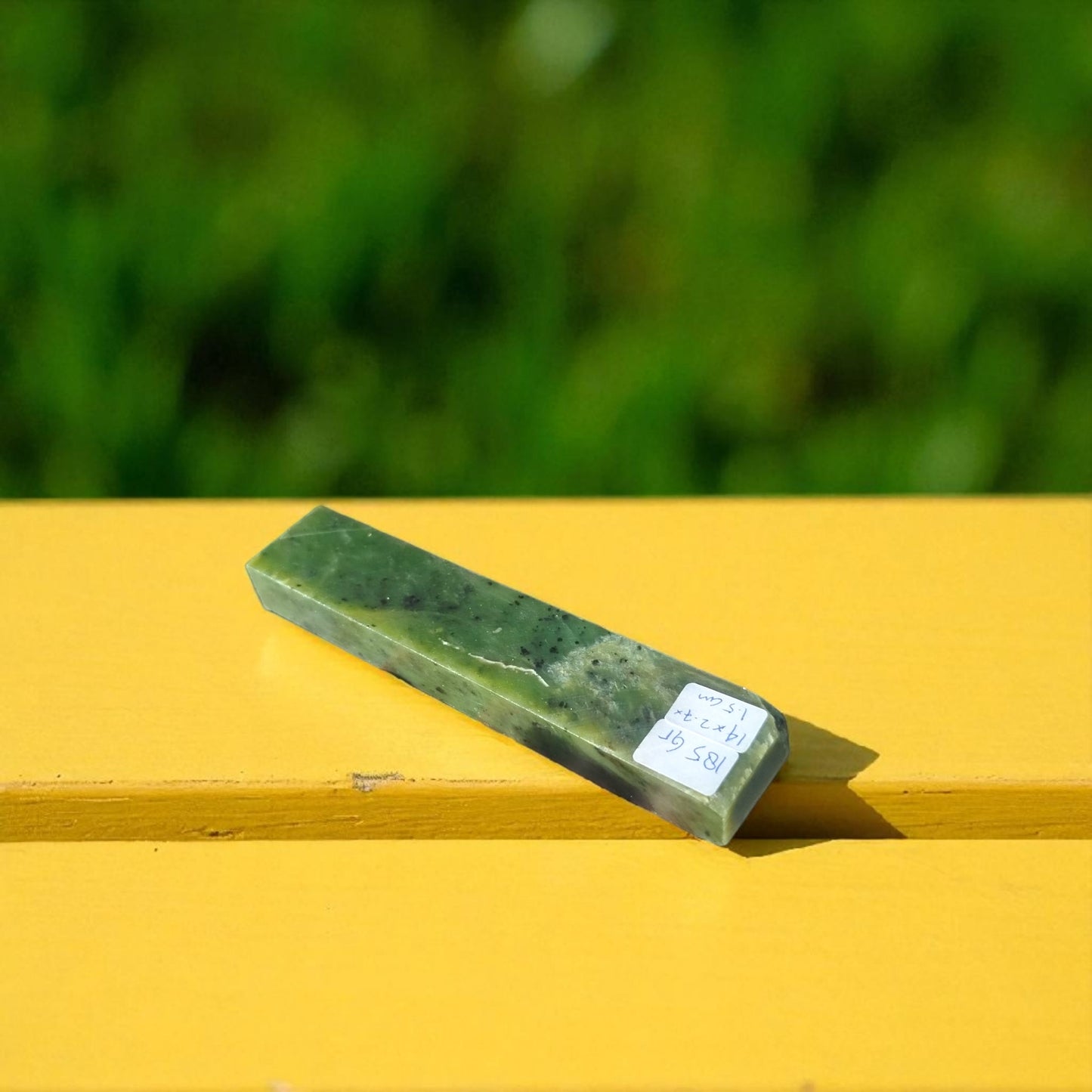 Natural Green Nephrite Jade Slab 185 Grams