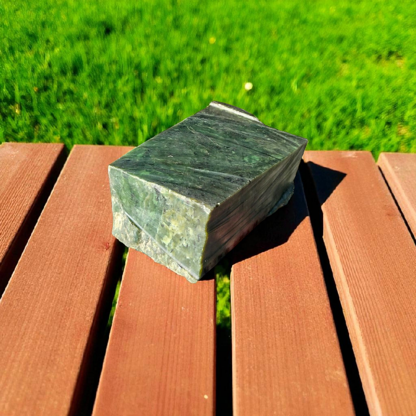 Natural Rough Green Nephrite Jade Slab 3.52 lb