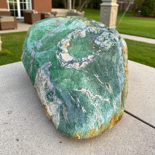 Nice Natural Uncut Rough Green Nephrite Jade 240 Kg
