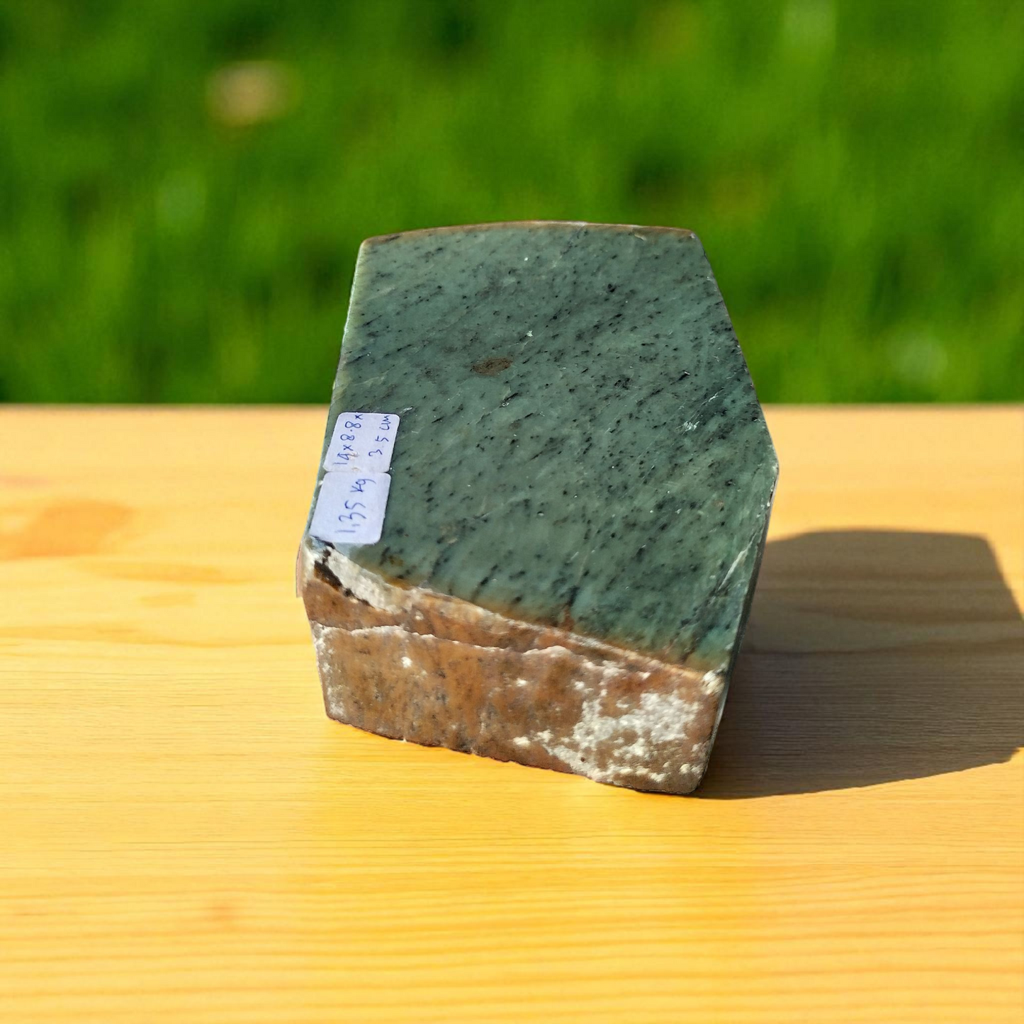 Natural Rough Green Nephrite Jade Slab 2.9 lb