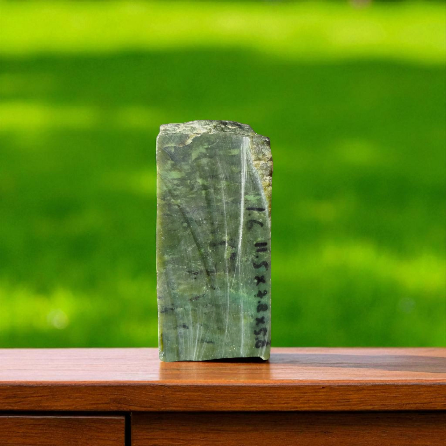Natural Rough Green Nephrite Jade Slab 3.52 lb