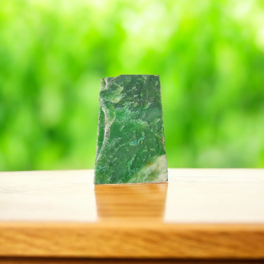 Natural Rough Green Nephrite Jade Slab 0.8 lb