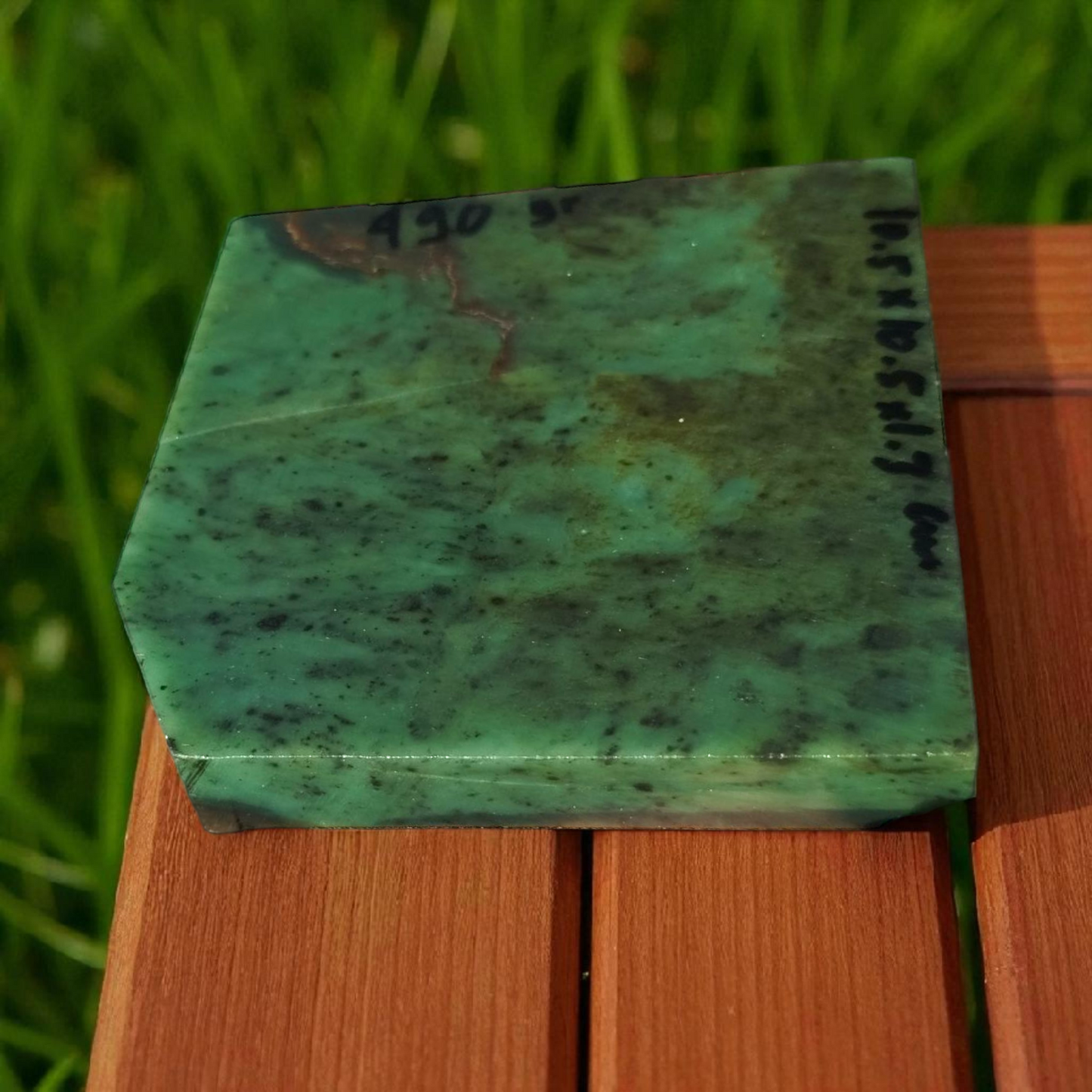 Natural Rough Green Nephrite Jade Slab 1 lb