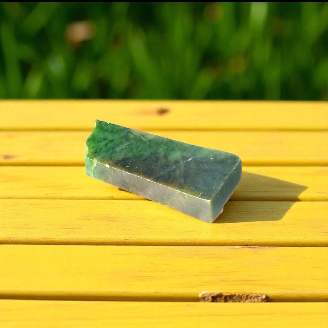 Natural Rough Green Nephrite Jade Slab 295 Grams