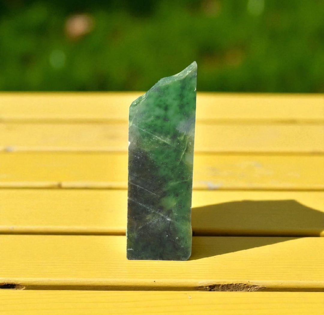 Natural Rough Green Nephrite Jade Slab 295 Grams