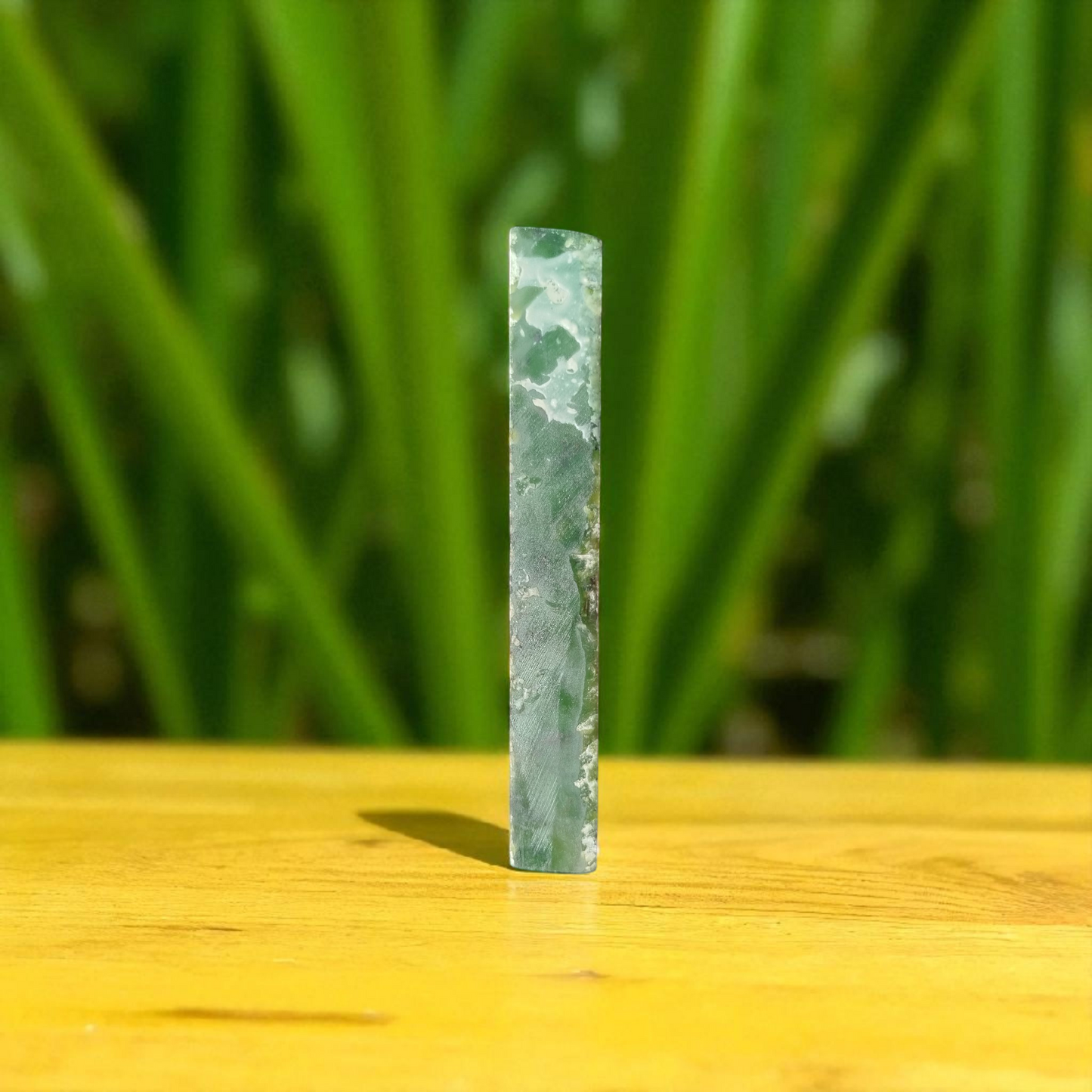 Natural Rough Green Nephrite Jade Bar 0.5 lb