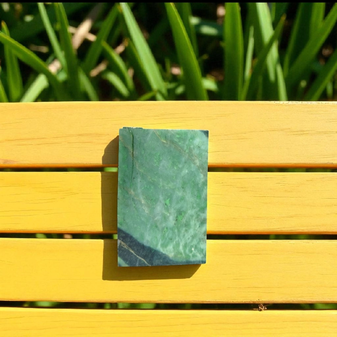 Natural Rough Green Nephrite Jade Slab 340 Grams
