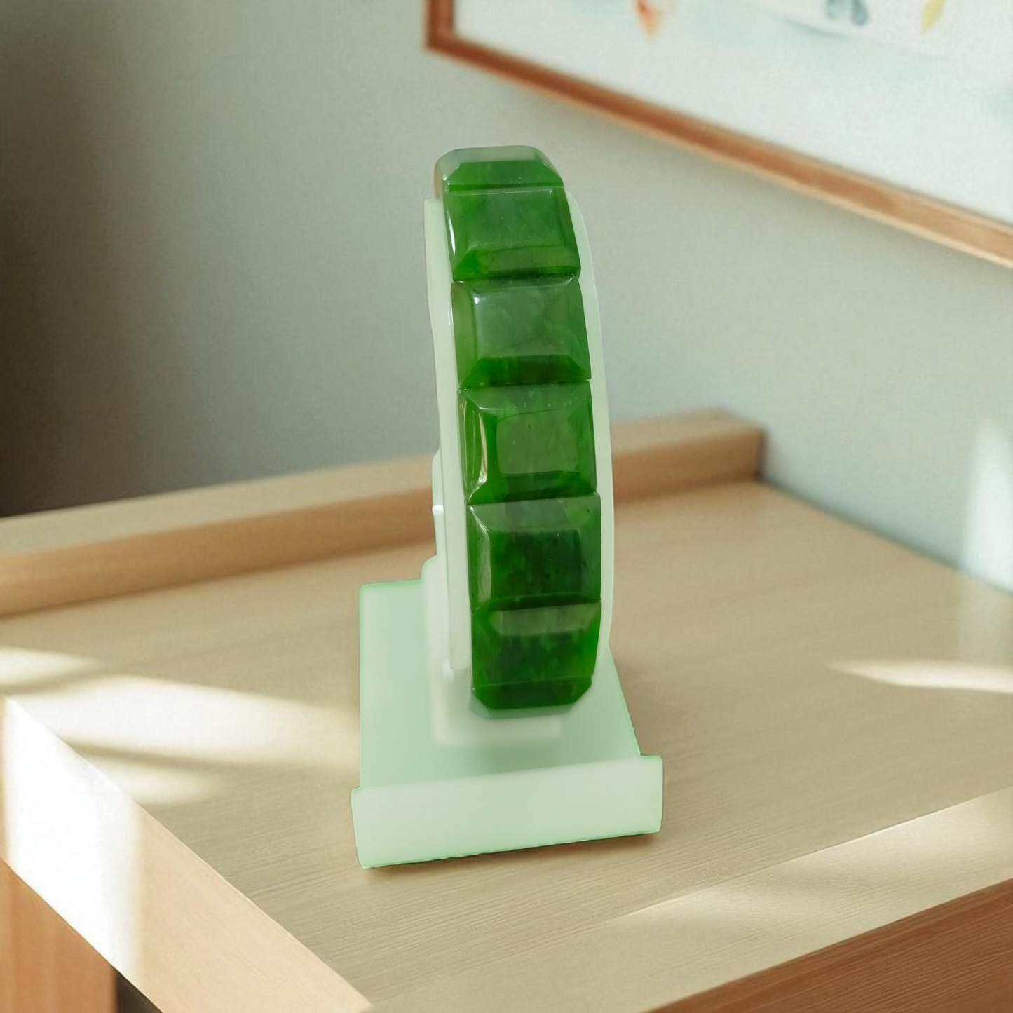 Beautiful Natural Green Nephrite Jade Bracelet