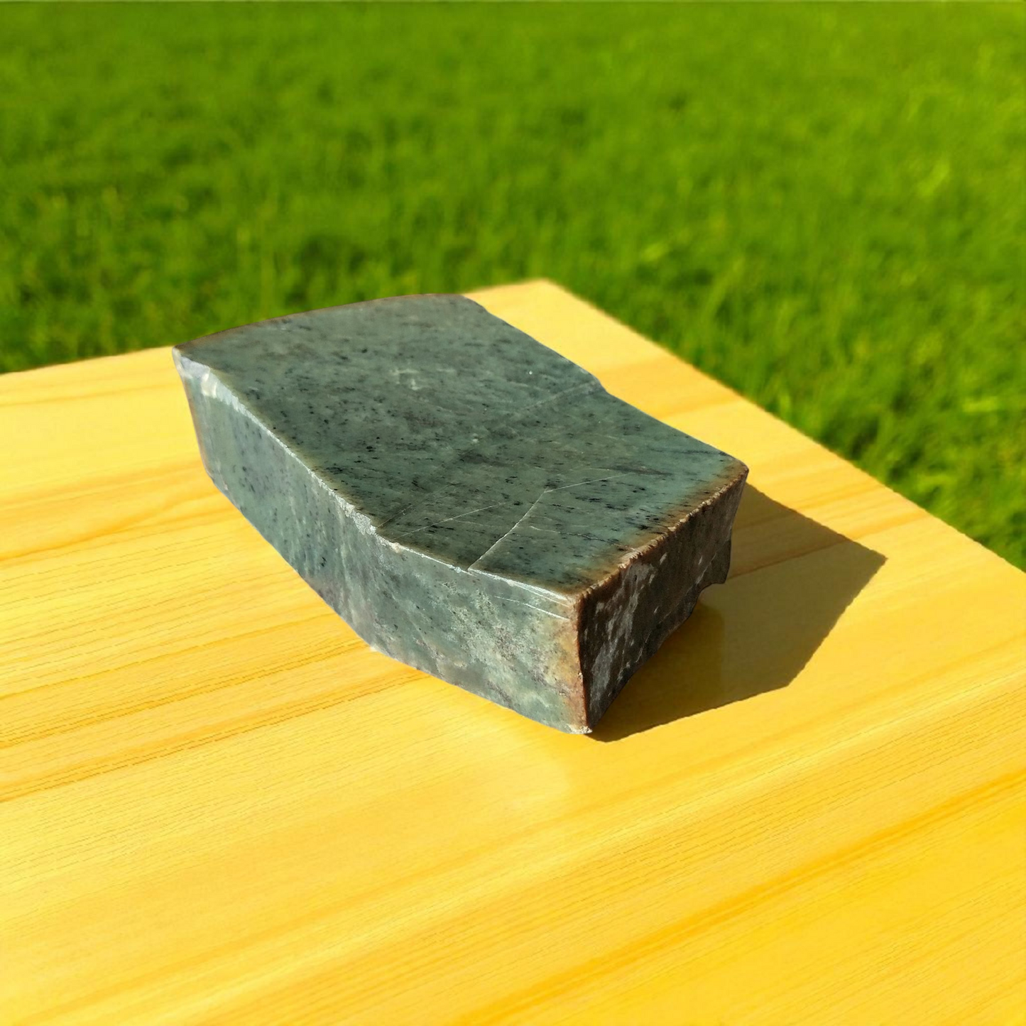 Natural Rough Green Nephrite Jade Slab 2.9 lb