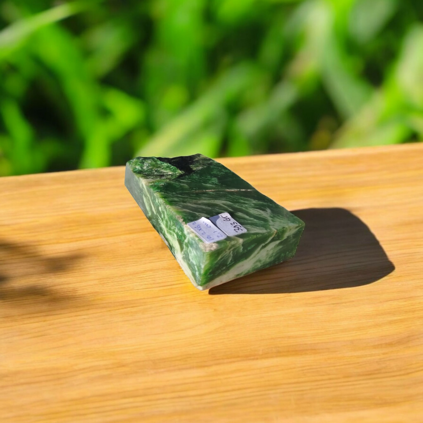 Natural Rough Green Nephrite Jade Slab 0.8 lb