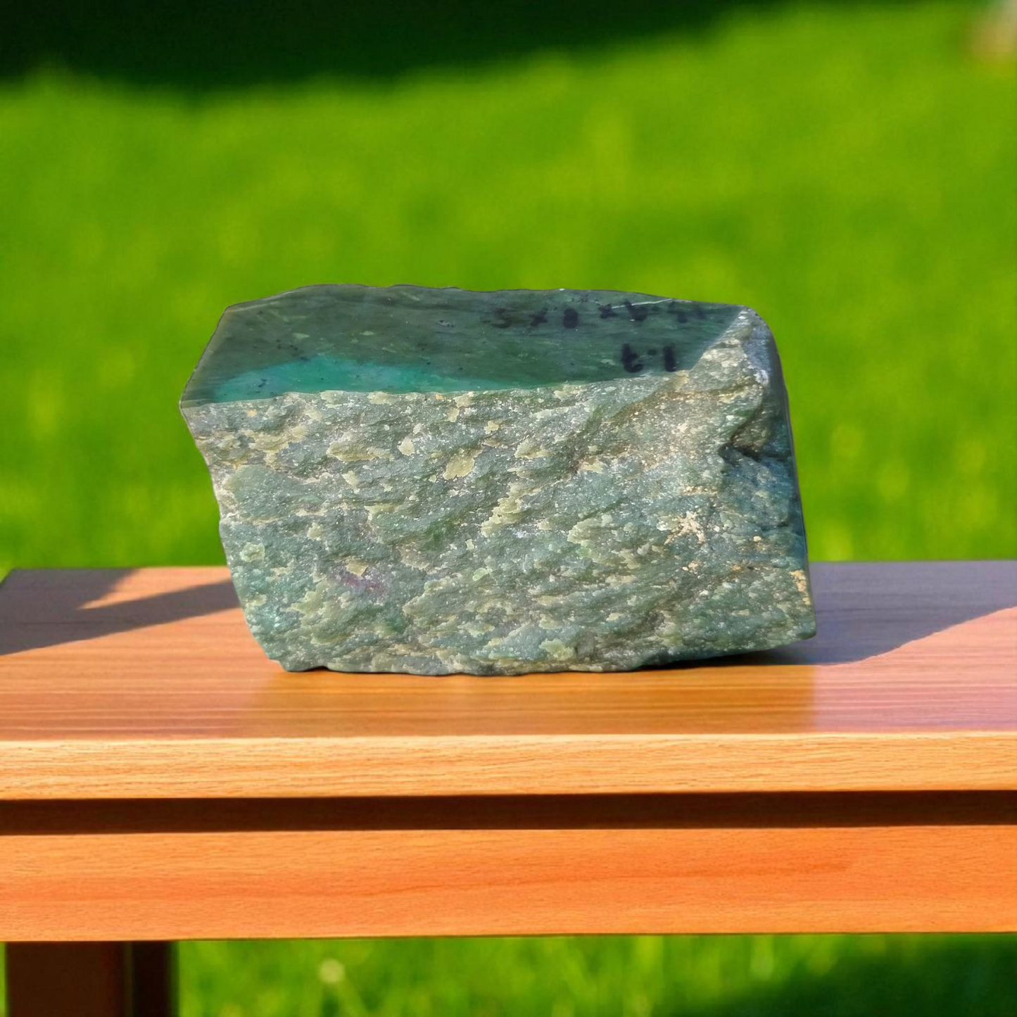 Natural Rough Green Nephrite Jade Block 3.74 lb