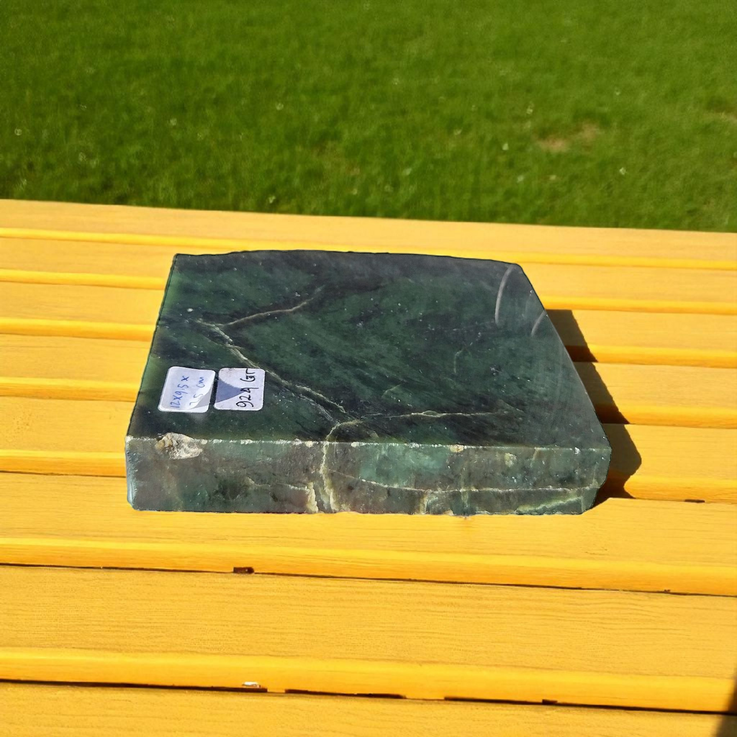 Natural Rough Dark Green Nephrite Jade Slab 2 lb