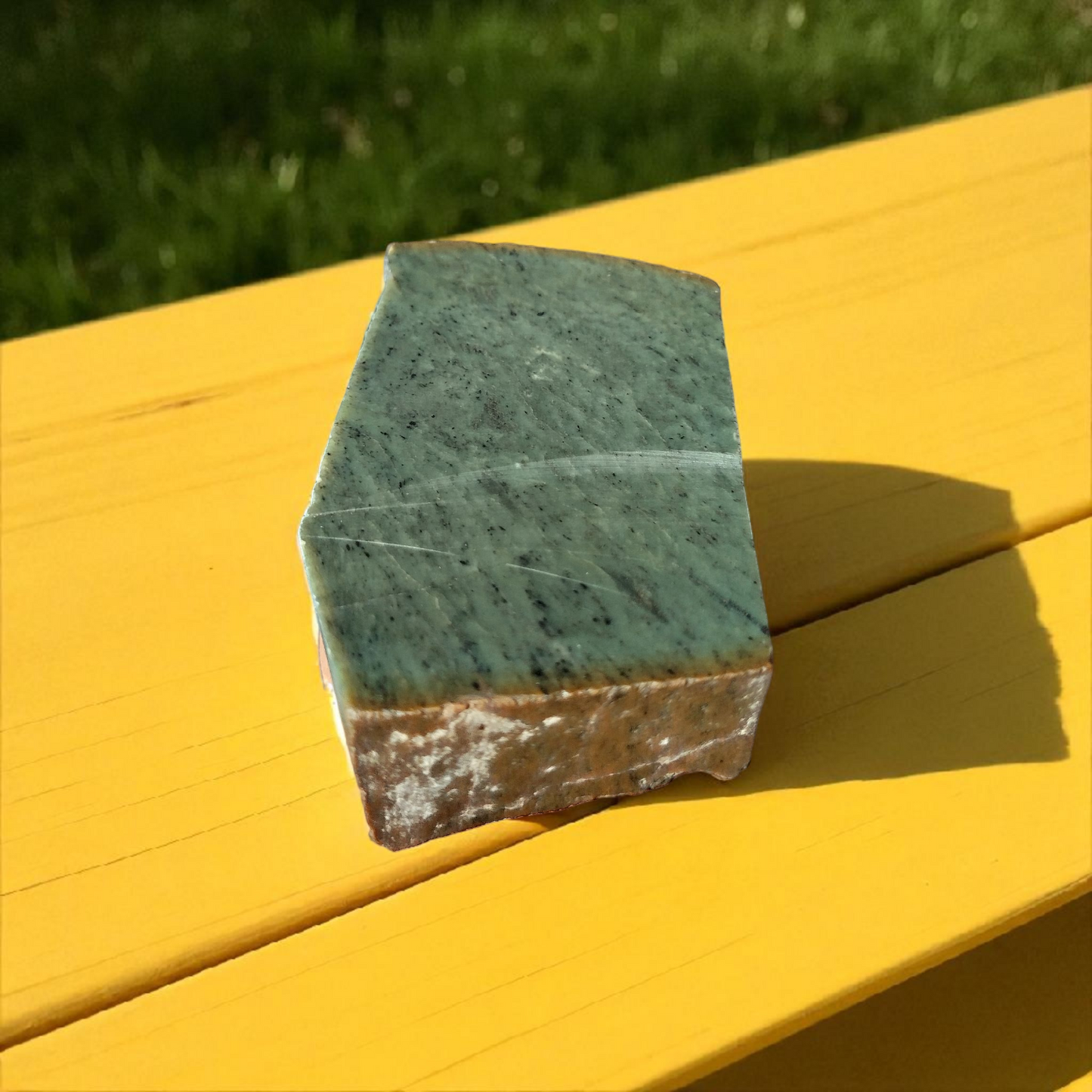 Natural Rough Green Nephrite Jade Slab 2.9 lb