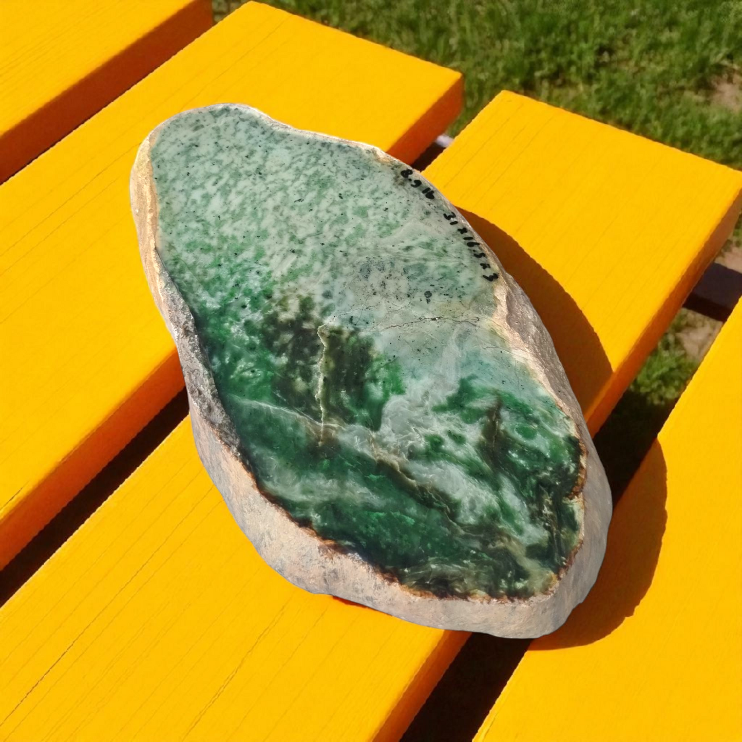 Natural Rough Green Nephrite Jade Slab 8.9 lb
