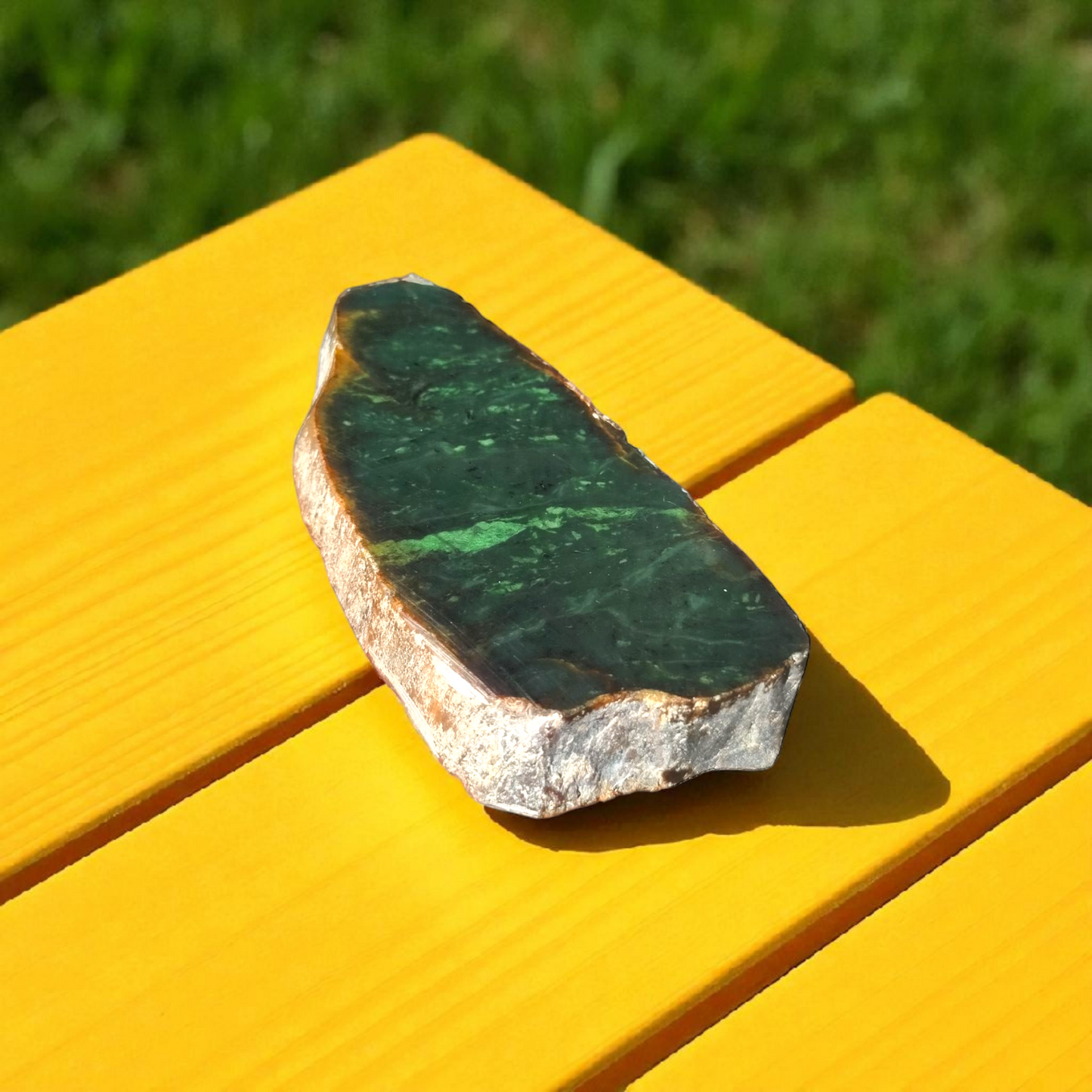 Natural Rough Green Nephrite Jade Slab 1 lb