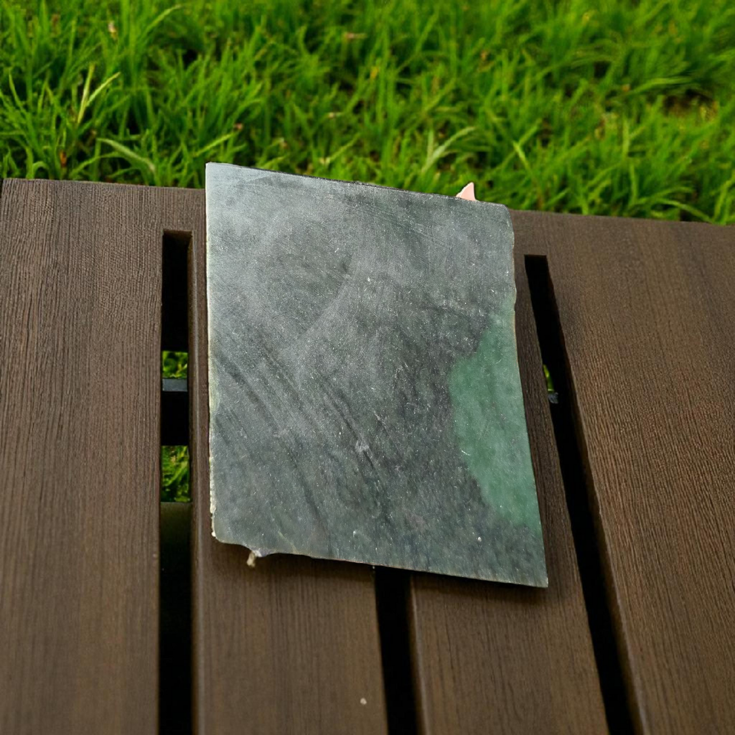 Natural Rough Green Nephrite Jade Slab 1.21 lb