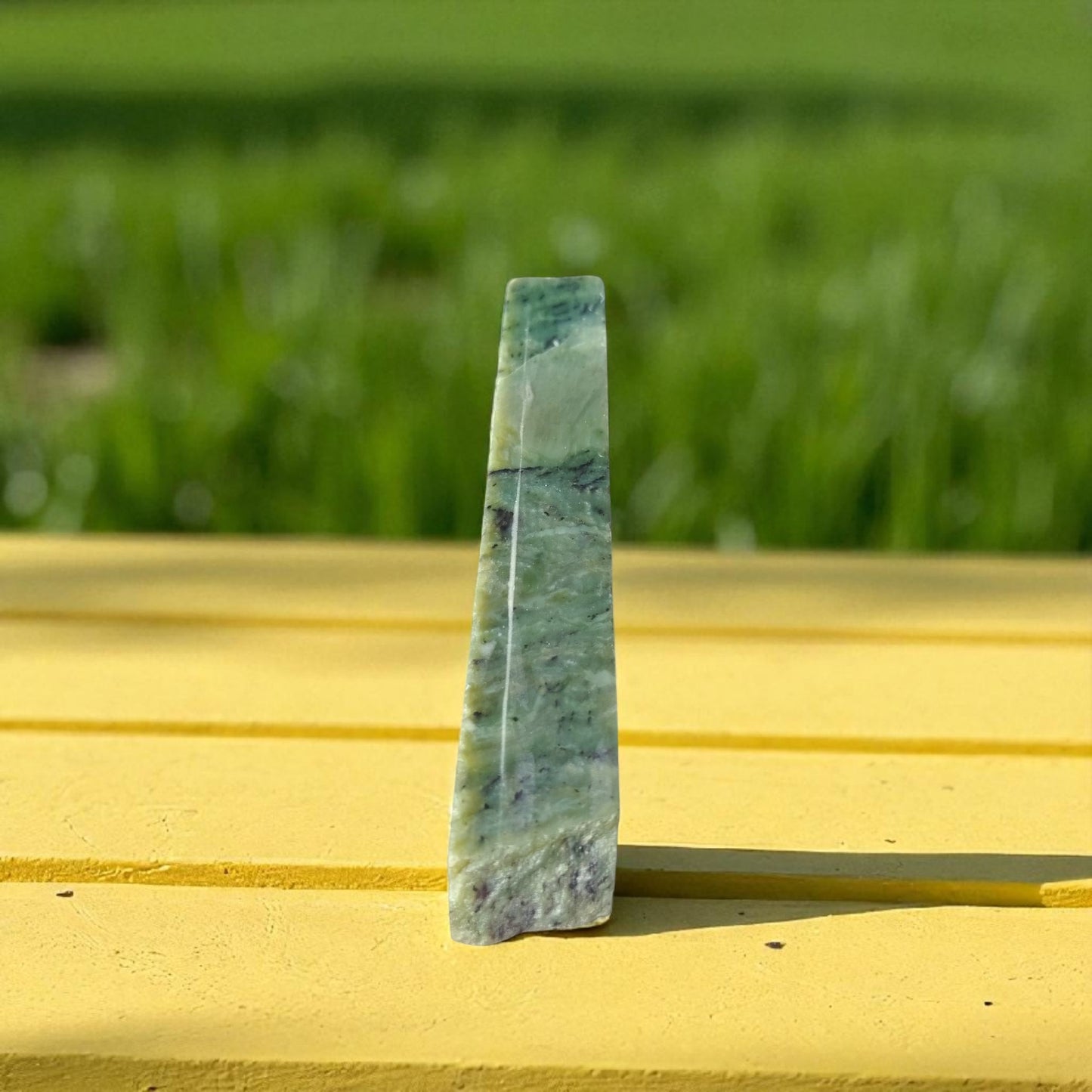 Natural Rough Green Nephrite Jade Slab 450 Grams