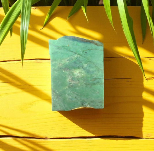 Natural Rough Green Nephrite Jade Slab 675 Grams