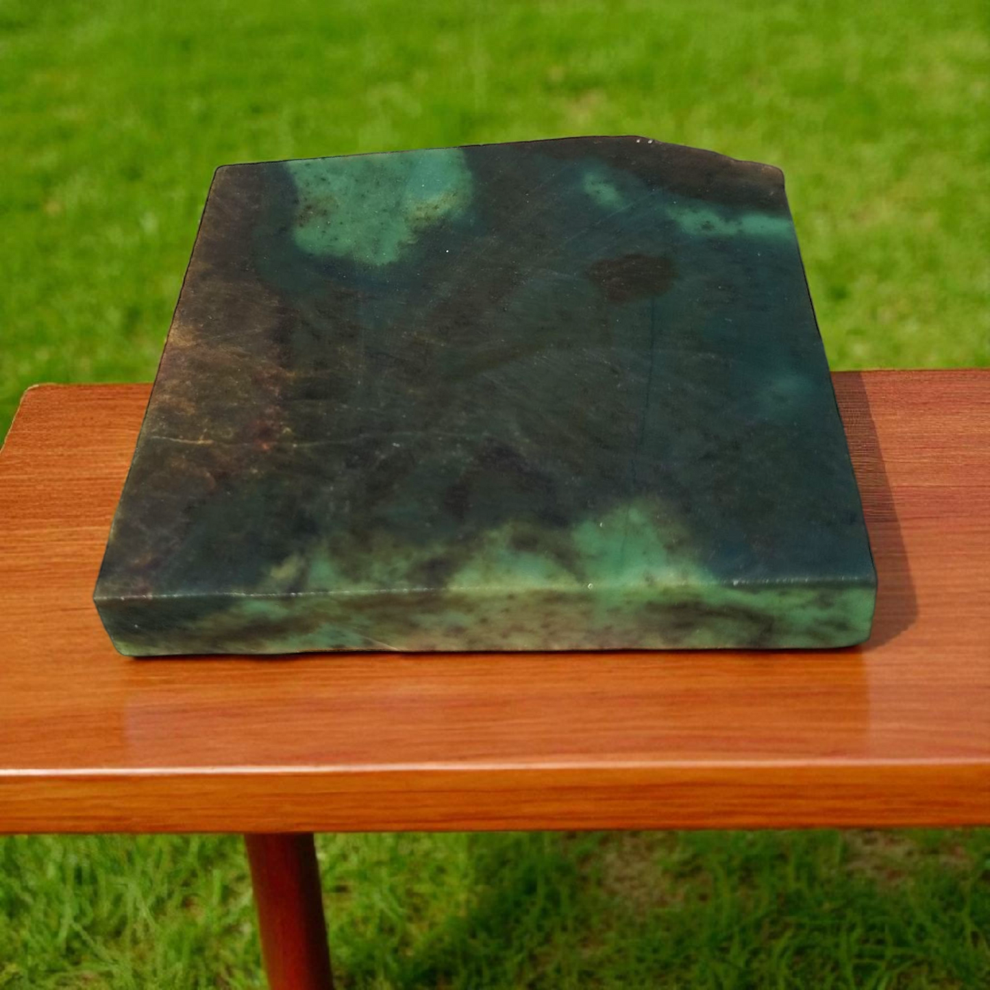 Natural Rough Green Nephrite Jade Slab 1 lb