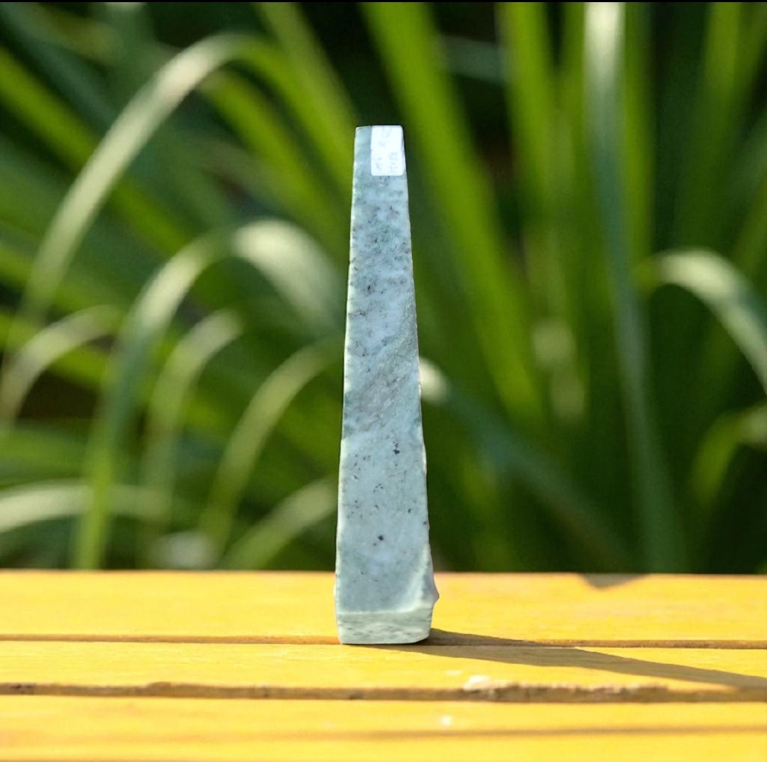 Natural Rough Green Nephrite Jade Stick 250 Grams