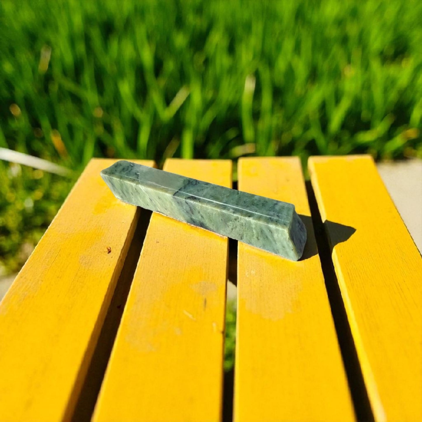 Natural Rough Green Nephrite Jade Slab 450 Grams